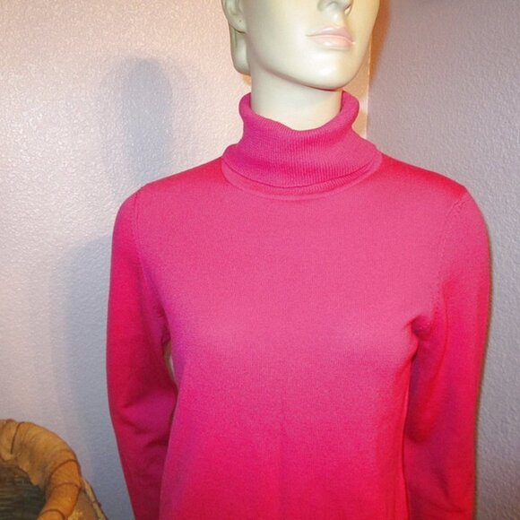 Classiques Entier MERINO Wool TURTLENECK Size M Ribbed Sweater LONG SLEEVES Vtg - Picture 2 of 8